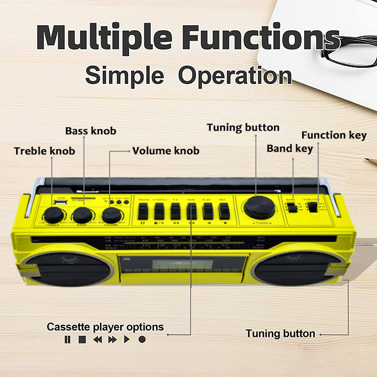 SPITZ Bluetoothラジオカセットプレーヤー イエロー SPITZ Bluetoothラジオカセットプレーヤー イエロー スピッツ