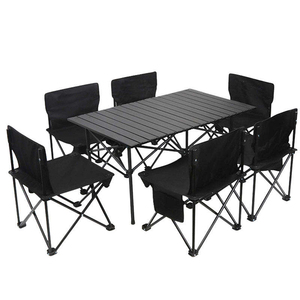 Modern Portable Aluminum Folding Camping <strong>Table</strong> for Outdoor Activities Farmhouse Picnics Barbecues Cooking Festivals Carry Bag - Product Image 1