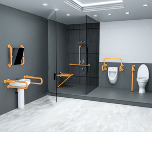 HIDEEP Tabouret de douche avec main courante en acier inoxydable blanc pour la sécurité des personnes âgées dans la salle de bain - Product Image 4