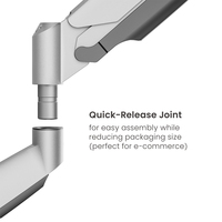 LDT82-C012E 17 "-45" 15kg bras de moniteur à ressort mécanique robuste support de support de moniteur unique pour ordinateur VESA