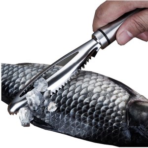 Stainless Steel Fish Scaler Thickened Anti-Splatter Heavy Duty Seafood Tool - Product Image 5