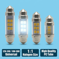 Ampoule LED C5W Premium Festoon Tube PC 36-42MM avec Driver IC 12V 24V Blanc pour Plafonnier Intérieur Camion Voiture Prêt à l'emploi Haute Performance