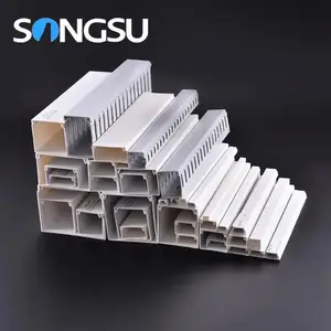 Wholesale Surface Mount Solid Pvc Telephone Cable Duct With Cover Pvc Trunking