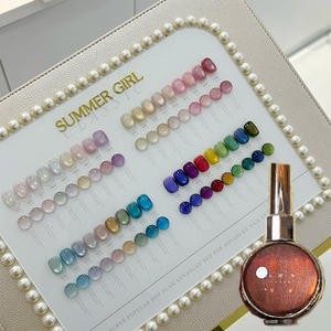 Vente en gros de vernis à ongles gel UV Cat Eye 15 ml avec carte de couleurs, gel magnétique inodore pour les fournitures de salon de manucure - Product Image 1
