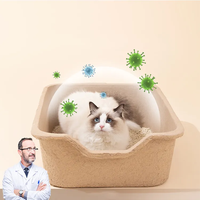 2024 bac à litière jetable chat écologique bac à pulpe de toilette pour animaux de compagnie pour litière pour chat