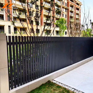Panneaux de clôture modernes en aluminium 6x8 pieds, à lattes verticales, revêtement noir en poudre, clôture extérieure pour la protection de l'intimité de la maison et de la villa - Product Image 4