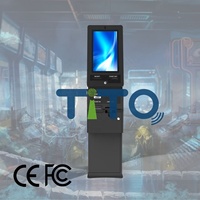 Kiosco de Canje de Boletos de Autoservicio TITO |   Pantalla Táctil |   Lector de Códigos de Barras |   Código QR para efectivo |   Pago para Juegos de Habilidad en Casino Arcade