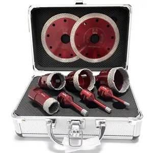 High Quality Brazed Tools Hole Saw Kit Dry Diamond Crowns Core Drill Bit Set With Carry Case