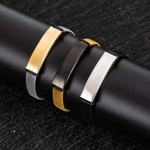 Bracciale personalizzato in acciaio inossidabile per coppie - Product Image 1