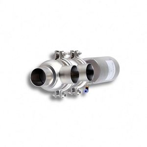 Valvola mista pneumatica in acciaio inossidabile valvola a prova di miscela sanitaria DN80 con posizionatore intelligente - Product Image 4