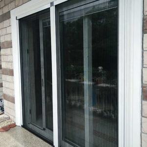 Moustiquaire plissée sans rail moderne, personnalisable, barrière en maille, porte et fenêtre rétractable sans obstacle pour la chambre à coucher, utilisation en extérieur - Product Image 4