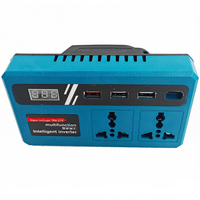 Outil électrique rechargeable, batterie intelligente, convertisseur 21V en AC110V/220V DC12V/5V USB, convertisseur portable DC-AV pour extérieur