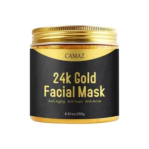 OEM custom Korean skin care pure gold collagen tear pull 24k gold facial mask for face