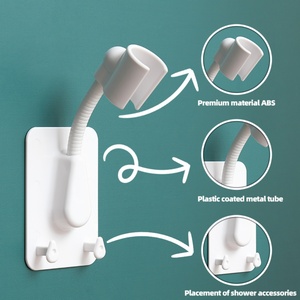 Shower Head <b>Bracket</b> Holder 360 Punch-Free Universal Adjustable Bathroom Shower Holder Nozzle Adjustment Adjusting Base Mount - Product Image 2