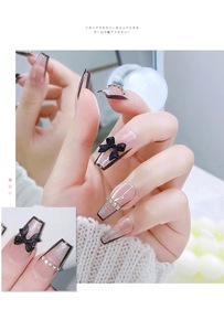 Ongles à presser de luxe glace couleur transparente fini ABS acrylique <span class=keywords><strong>faux</strong></span> conseils marque privée ongles artificiels conception <span class=keywords><strong>faux</strong></span> - Product Image 6