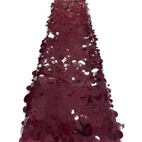 Tissu en dentelle brodée en polyester de luxe avec des paillettes et un motif floral pour la confection de vêtements 76N26100702