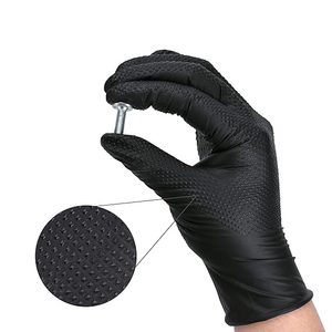 Luvas de Nitrilo Pretas de 8 Mil para Mecânico, Uso Industrial em Garagem, Reparação de Automóveis, Luvas de Nitrilo de Alta Resistência com Textura Diamante - Product Image 5