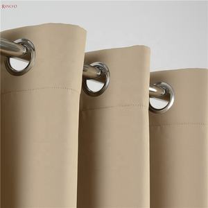 Cortina de tela opaca con aislamiento térmico negro de microfibra de calidad superior ampliamente utilizada - Product Image 2