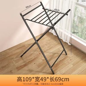 Séchoir à linge pour baie vitrée, sur pied, pliable, adapté à la maison, au dortoir, à la chambre, séchoir à linge d'intérieur simple. - Product Image 4