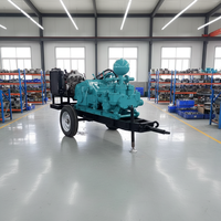 Pompe à boue horizontale à trois pistons BW850/20, 850 L/min, 20 MPa, entraînée par un moteur électrique, pour le forage de puits profonds et l'exploitation minière