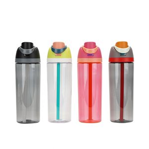 Wholesale BPA FREE <b>750Ml</b> Summer Fruit Cup PP Plastic Eco-Friendly Double Straw Travel Mug Bullet Sports Water <b>Bottle</b> Tumbler - Product Image 1