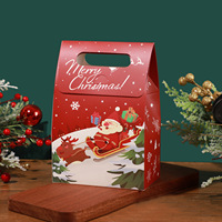 Boîte cadeau personnalisée avec motif de Noël de dessin animé, grande quantité, logo en feuille d'aluminium personnalisé, boîte d'emballage pour biscuits et chocolats de Noël