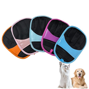 ถุงมือกำจัดขนสัตว์เลี้ยง OEM สีฟ้า แบบสองด้าน สำหรับดูแลขนสุนัขและแมว - Product Image 5