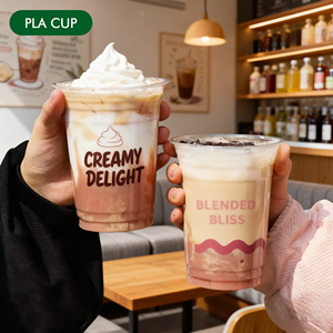 Bicchieri Monouso Personalizzati in PLA Riciclabile per Succhi, Bevande, Dessert e Smoothie con Coperchio - Product Image 4