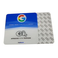 Carte de visite personnalisée NFC QR 13.56Mhz acrylique google Review Cards support de médias sociaux étanche 12*12cm carte d'affichage