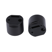Pièces de caméra personnalisées en aluminium usinées CNC, alignement précis, usinage et perçage OEM, finition noire brillante, tolérance précise