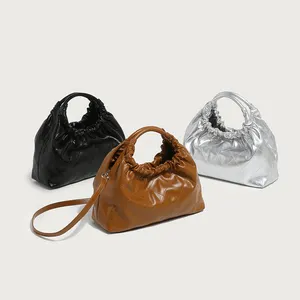 chinese soft leather brand pu leather weekend shoulder tote bag crossbody purse handbag chain strap