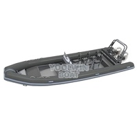 Bateau semi-rigide gonflable de 28 pieds à coque en aluminium, économique en carburant, approuvé par le gouvernement, pour les missions de sauvetage SAR, la pêche et les loisirs, avec moteur hors-bord