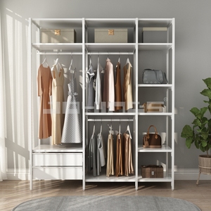 Thiết kế mới tùy chỉnh thiết kế tủ quần áo chất lượng cao tủ quần áo di động tủ quần áo tủ quần áo kệ lưu trữ quần áo tổ chức - Product Image 4