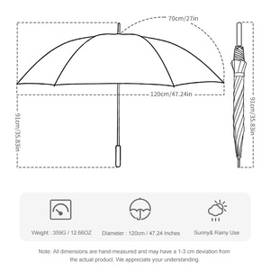 Paraguas de Negocios de Lujo Superligero de Fibra de Carbono Completa, Negro, Resistente al Viento e Impermeable, con Impresión de Logotipo Personalizado, Apertura Automática, Regalos Empresariales - Product Image 2