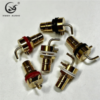 Connecteur RCA YIVO TEF en laiton plaqué or, entièrement en laiton, soudure directe sur circuit imprimé, prise coaxiale numérique pour DAC, tourne-disque, amplificateur