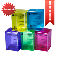 Boîte en plastique transparente avec impression UV, emballage PET pour café et chocolat, boîte transparente
