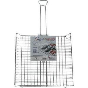 Canasta para Asar de Grado Comercial de 35x40 cm con Patrón Cuadrado, Material de Acero Inoxidable y Hierro para Cocina, Viajes y Campamento - Product Image 2