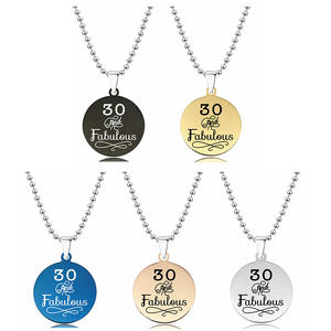 Collier personnalisé en acier inoxydable, à Date d'anniversaire, de 13, <span class=keywords><strong>16</strong></span>, 18, 30, 40, 50 ans - Product Image 5