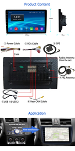 Đài phát thanh xe <span class=keywords><strong>Android</strong></span> 10. <span class=keywords><strong>OS</strong></span> stereo 2 DIN Navi màn hình cảm ứng Apple Carplay wifi gps xe DVD Player 10 inch - Product Image 5