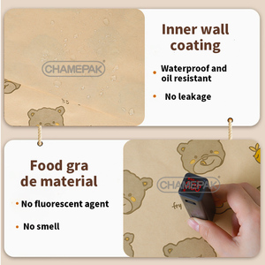 Logotipo de la marca Pergamino Papel a prueba de grasa para hornear Papel de regalo de alimentos a prueba de grasa impreso personalizado para Deli Food Pan Packaging - Product Image 2