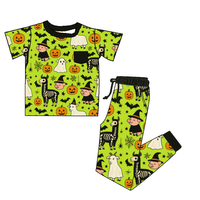 Pyjama personnalisé d'Halloween pour enfants en bambou, ensemble imprimé citrouille, grenouillère zippée pour bébé, gigoteuse, couverture pour bébé, vêtements de nuit de boutique pour tout-petits