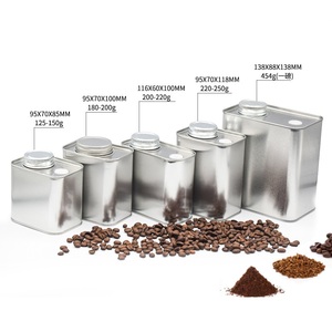 Bán Buôn Thân Thiện Với Môi 150G Vuông Tinplate Kim Loại Tin Có Thể Hình Chữ Nhật Cà Phê Đậu Bột Bao Bì Không Khí Van Sô Cô La Cookie - Product Image 4