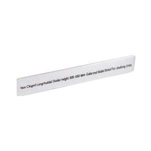 Fami Non Slotted Longitudinal Divider Front Height 300 450 Mm Galvanized Metal <b>Bracket</b> For Shelving Units - Product Image 3
