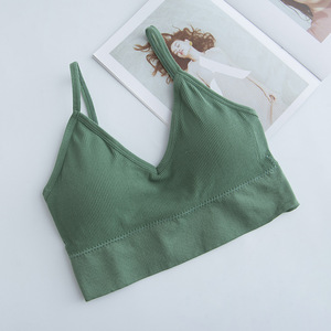Tùy Chỉnh Phụ Nữ Sexy Nữ Thời Trang Đi Phố Không Tay Liền Mạch Áo Ngực Thể Thao Crop <span class=keywords><strong>Top</strong></span> Đan Vest Yoga Áo Ngực Tops - Product Image 6