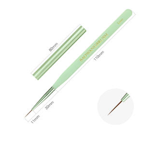 <span class=keywords><strong>Pinceaux</strong></span> ronds de luxe avec logo personnalisé BW55 <span class=keywords><strong>pinceaux</strong></span> d'art d'ongle de peinture à l'<span class=keywords><strong>aquarelle</strong></span> avec des cheveux en nylon virole sertie de forme ovale plate - Product Image 3