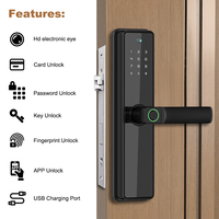 Eseye Nouveau Design Tuya Smart Lock Digital Viewer Mot de Passe Cartes Clés App Caméra d'Empreintes Digitales Serrure de Porte Avec WiFi NFC