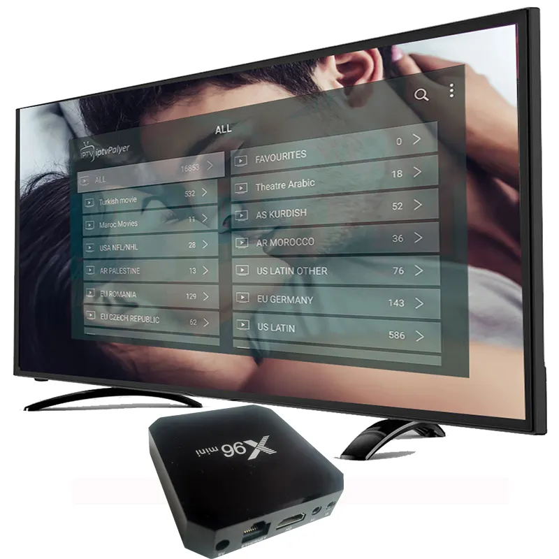 M3U live TV Android Box TV prueba gratuita panel de revendedor suscripción xtream Code VOD películas Serie EX Yu Set-Top Boox TV box