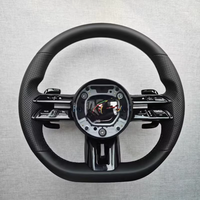 Volant pour Mercedes Benz W206 W205 W204 W222 W223 W213 W177 W463 AMG GT GLS63 GLE63 SL63 Volant en cuir noir