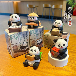 Figura de Panda de resina, artesanía con forma de animal, decoración de escritorio, regalo para el hogar, oficina, decoración artística - Product Image 4