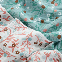 Nouvelle couverture de lit en gaze de coton pur tissée à rayures, style vintage japonais, avec dentelle florale, écologique, pour toutes les saisons, également utilisable comme serviette de climatisation